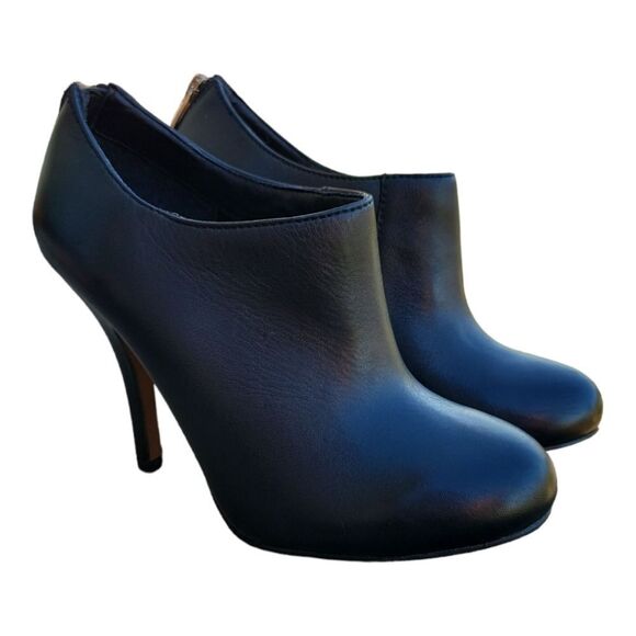 ALDO Black High Heel Booties w/ Zippered Back Size 6 - Picture 1 of 5